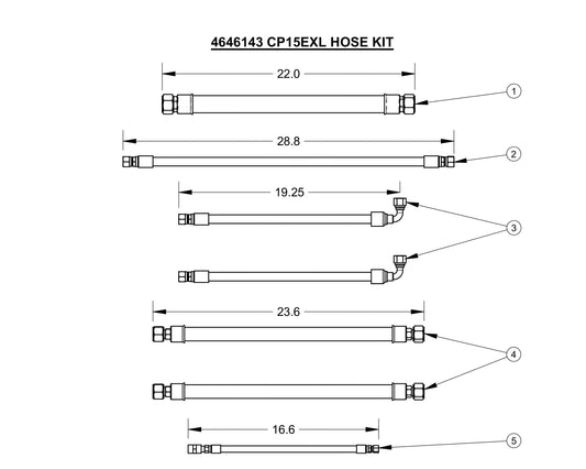 CP15EXL Hose Kit Assembly Parts