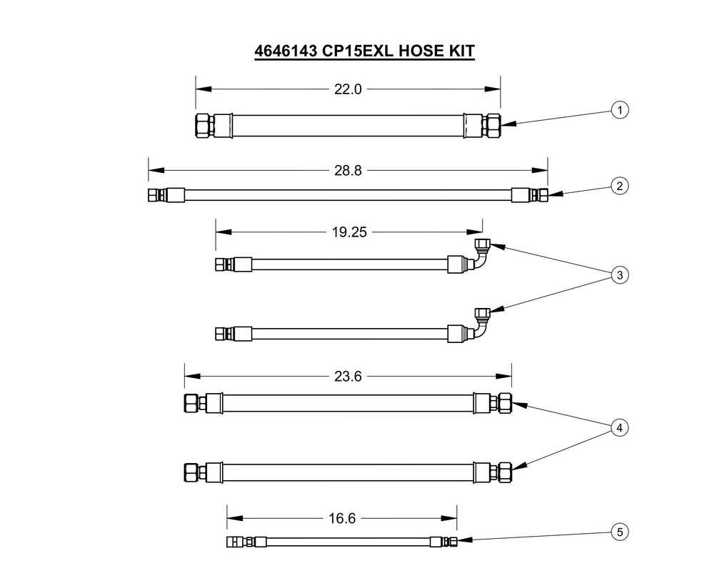CP15EXL Hose Kit Assembly Parts
