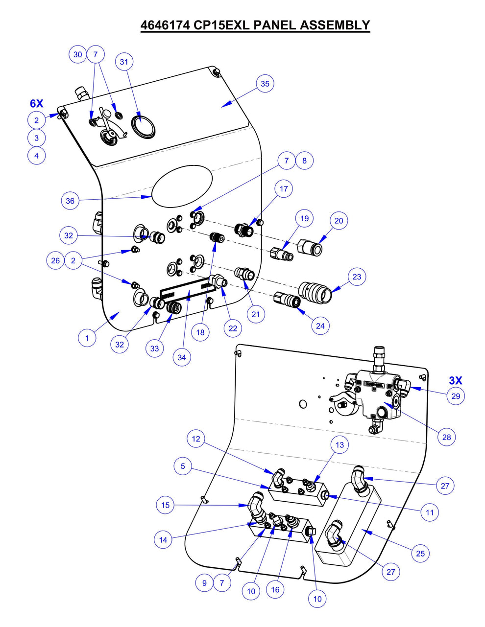 CP15EXL Panel Assembly Parts