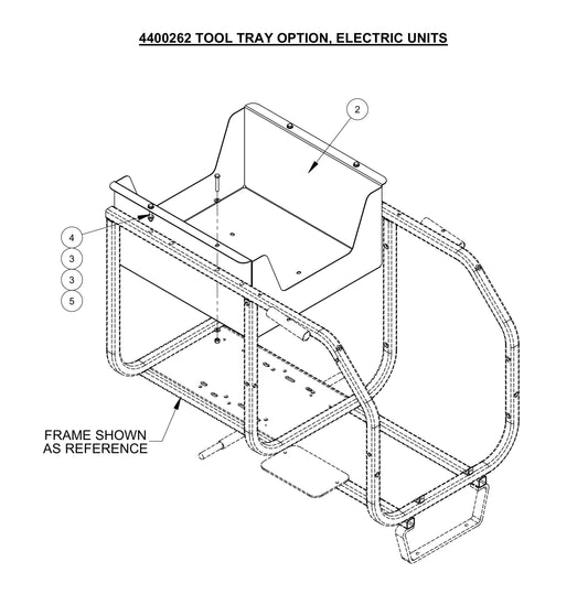CP15EXL Tool Tray Option, Electric Units Assembly Parts