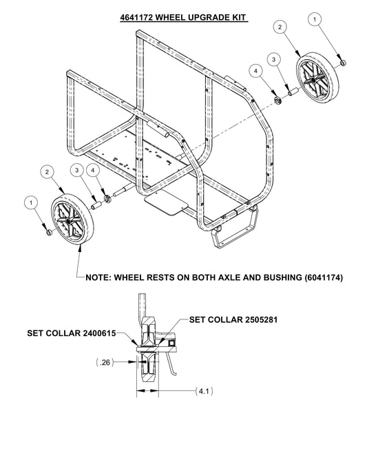 CP15EXL Wheel Upgrade Kit Assembly Parts