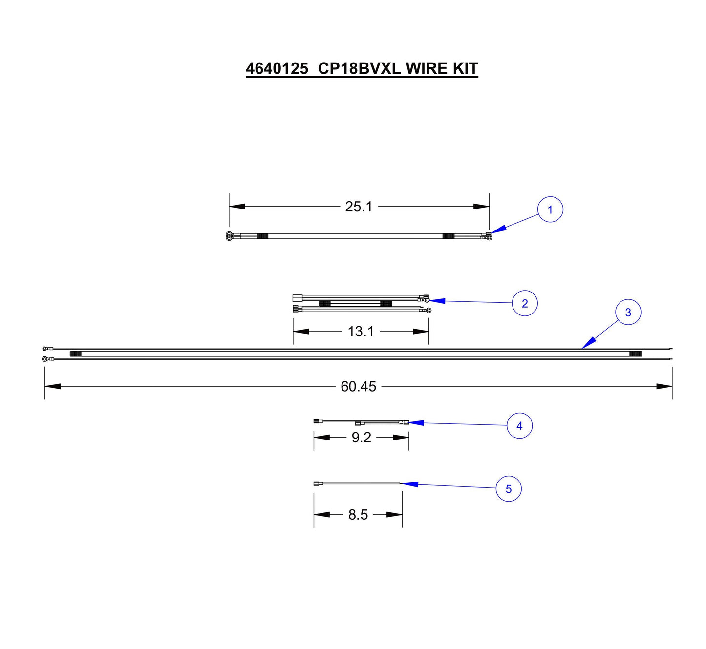 CP18BVXL Wire Kit Assembly Parts