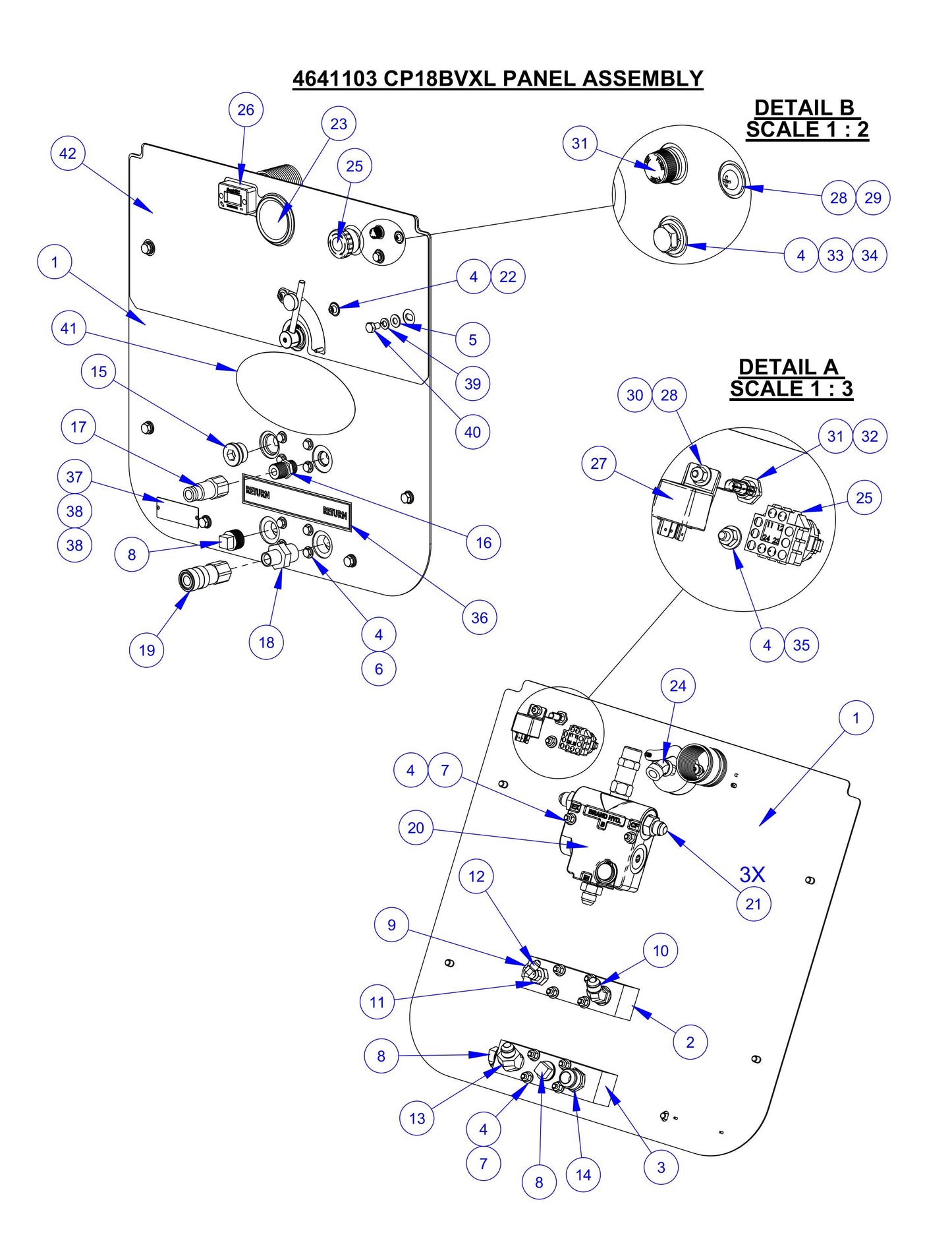 CP18BVXL Panel Assembly Parts