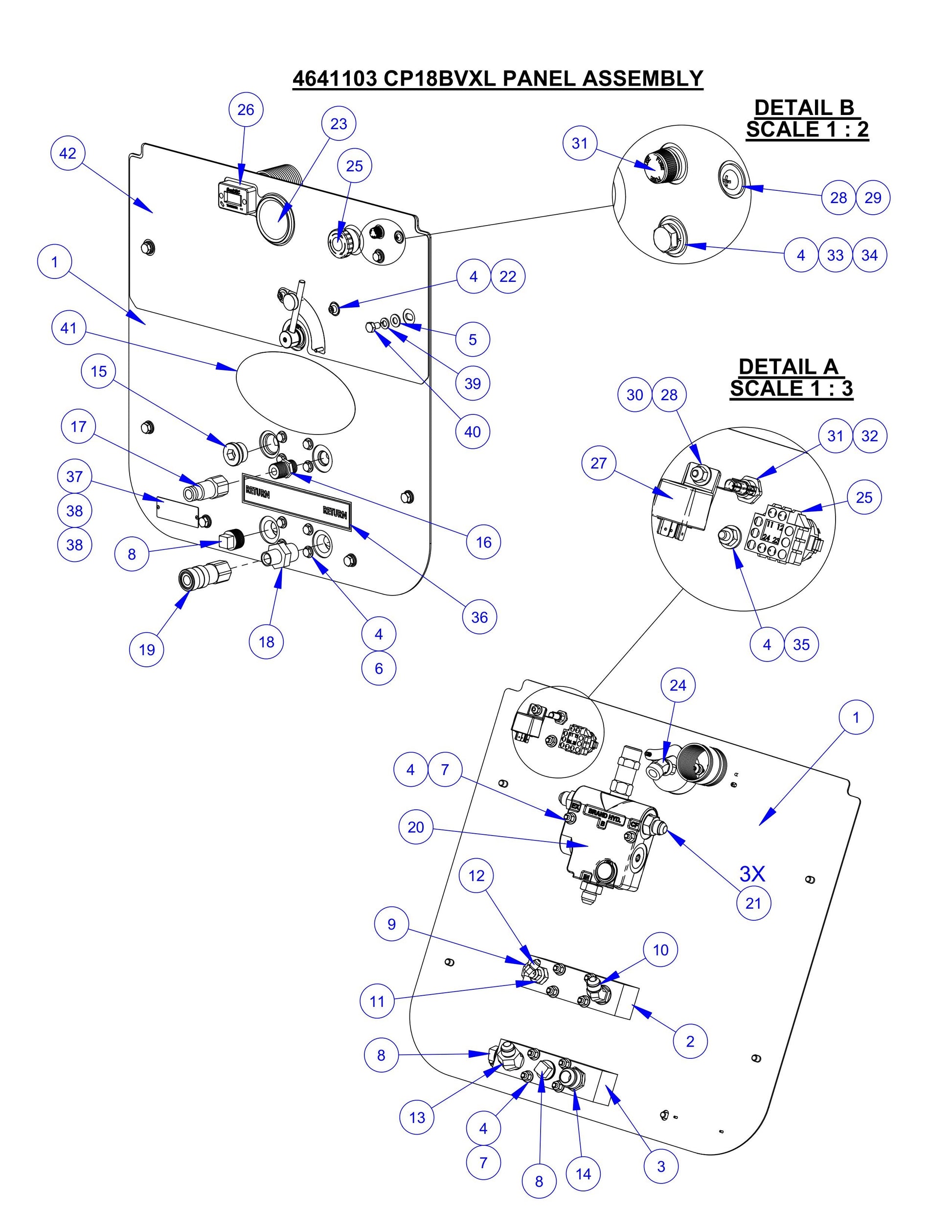 CP18BVXL Panel Assembly Parts