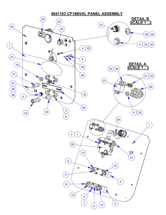 CP18BVXL Panel Assembly Parts