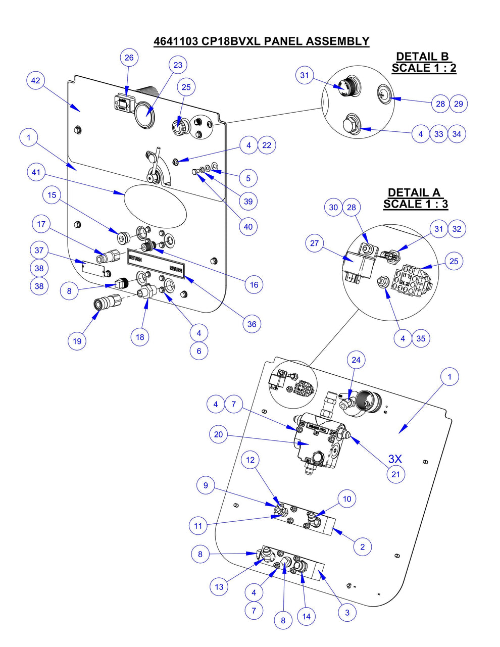CP18BVXL Panel Assembly Parts