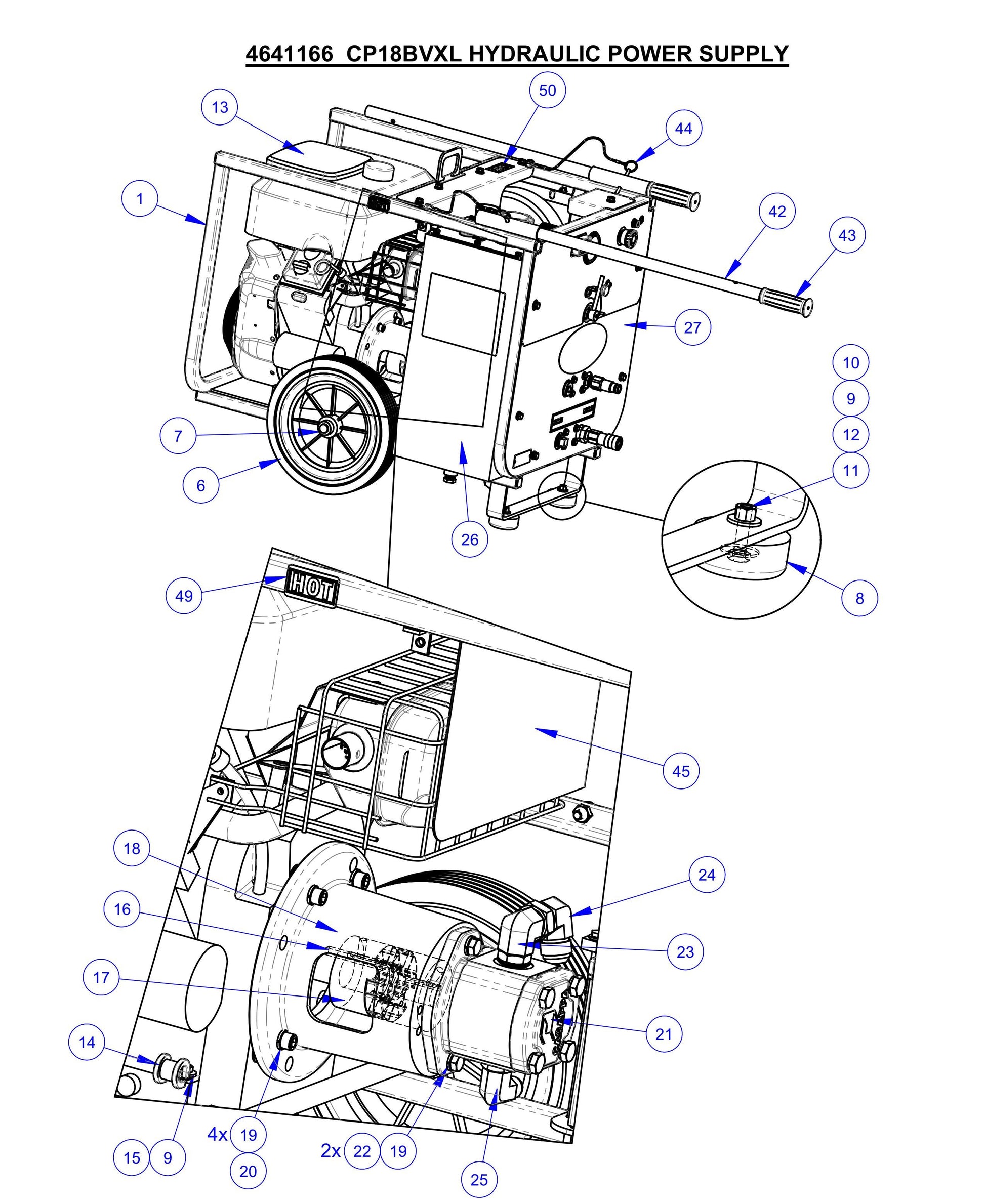CP18BVXL Fig-1 Hydraulic Power Supply Assembly Parts