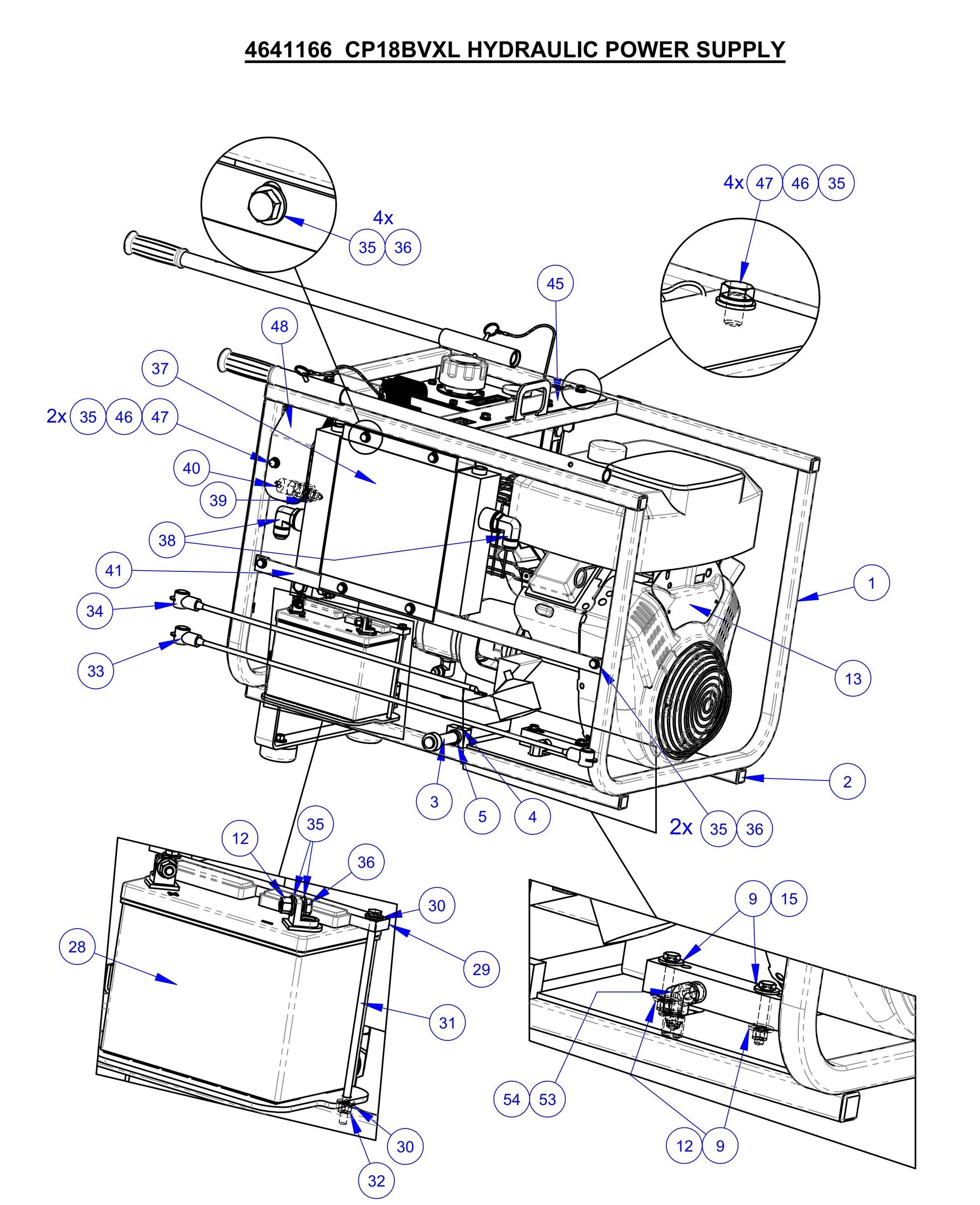 CP18BVXL Fig-2 Hydraulic Power Supply Assembly Parts