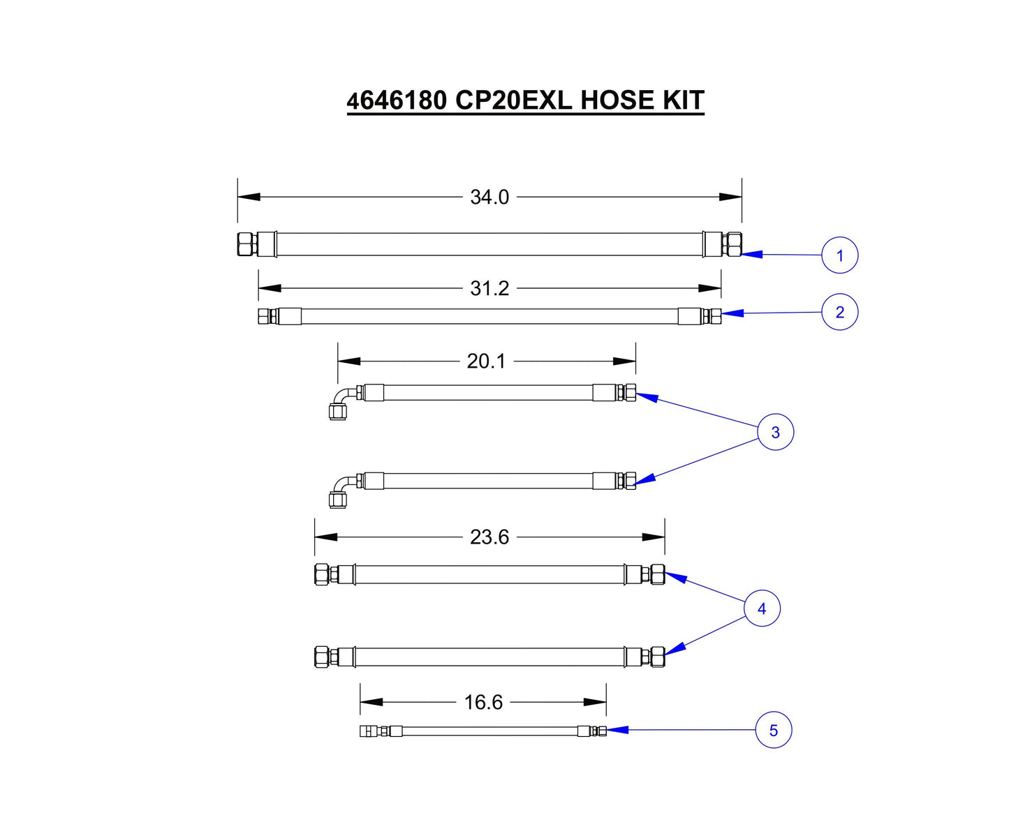 CP20EXL Hose Kit Assembly Parts