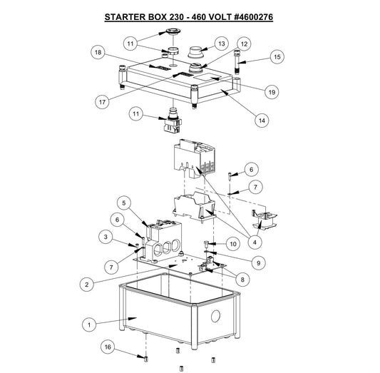 CP20EXL Starter Box 230-460 Volt Assembly Parts