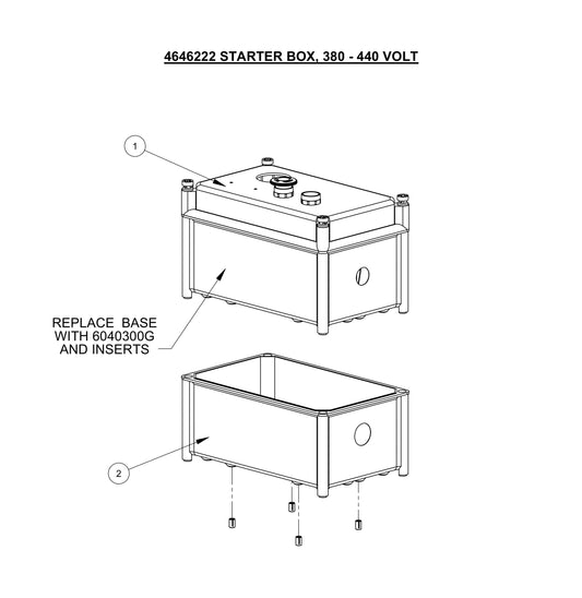 CP20EXL Fig-1 Starter Box, 380-440 Volt Assembly Parts