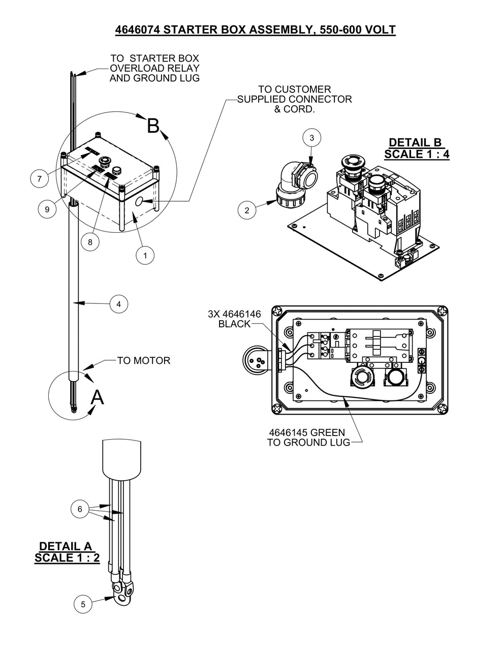 CP20EXL Starter Box Assembly, 550-600 Volt Parts