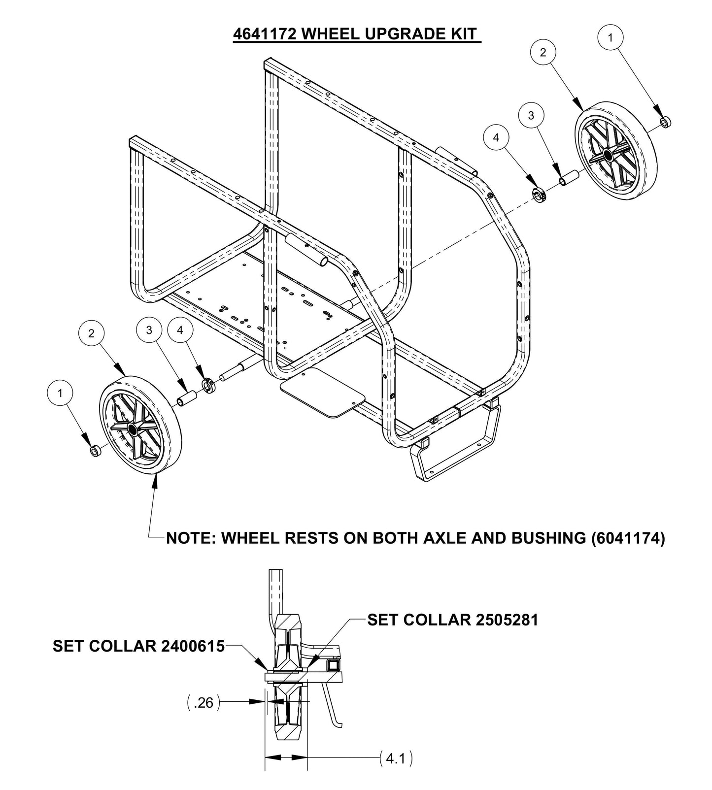 CP20EXL Wheel Upgrade Kit Assembly Parts
