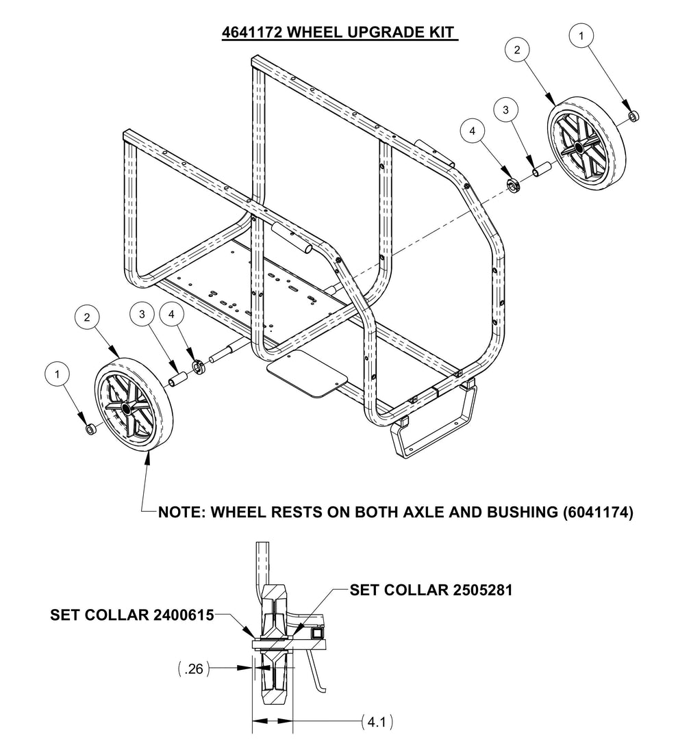 CP20EXL Wheel Upgrade Kit Assembly Parts