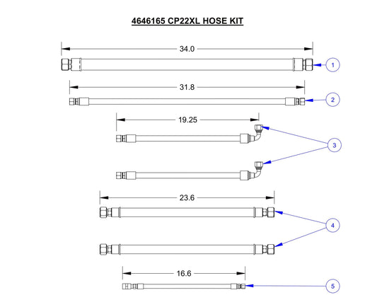 CP22XL Hose Kit Assembly Parts