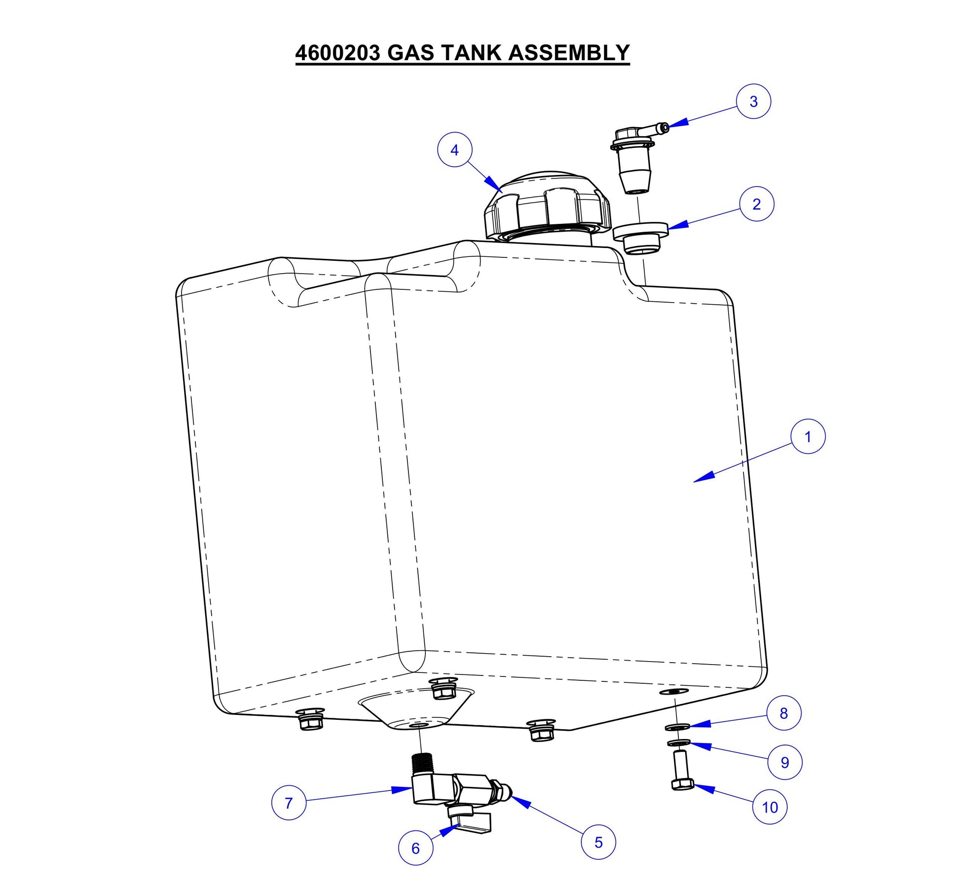 CP22XL Gas Tank Assembly Parts