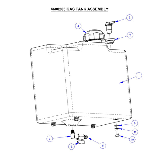 CP22XL Gas Tank Assembly Parts