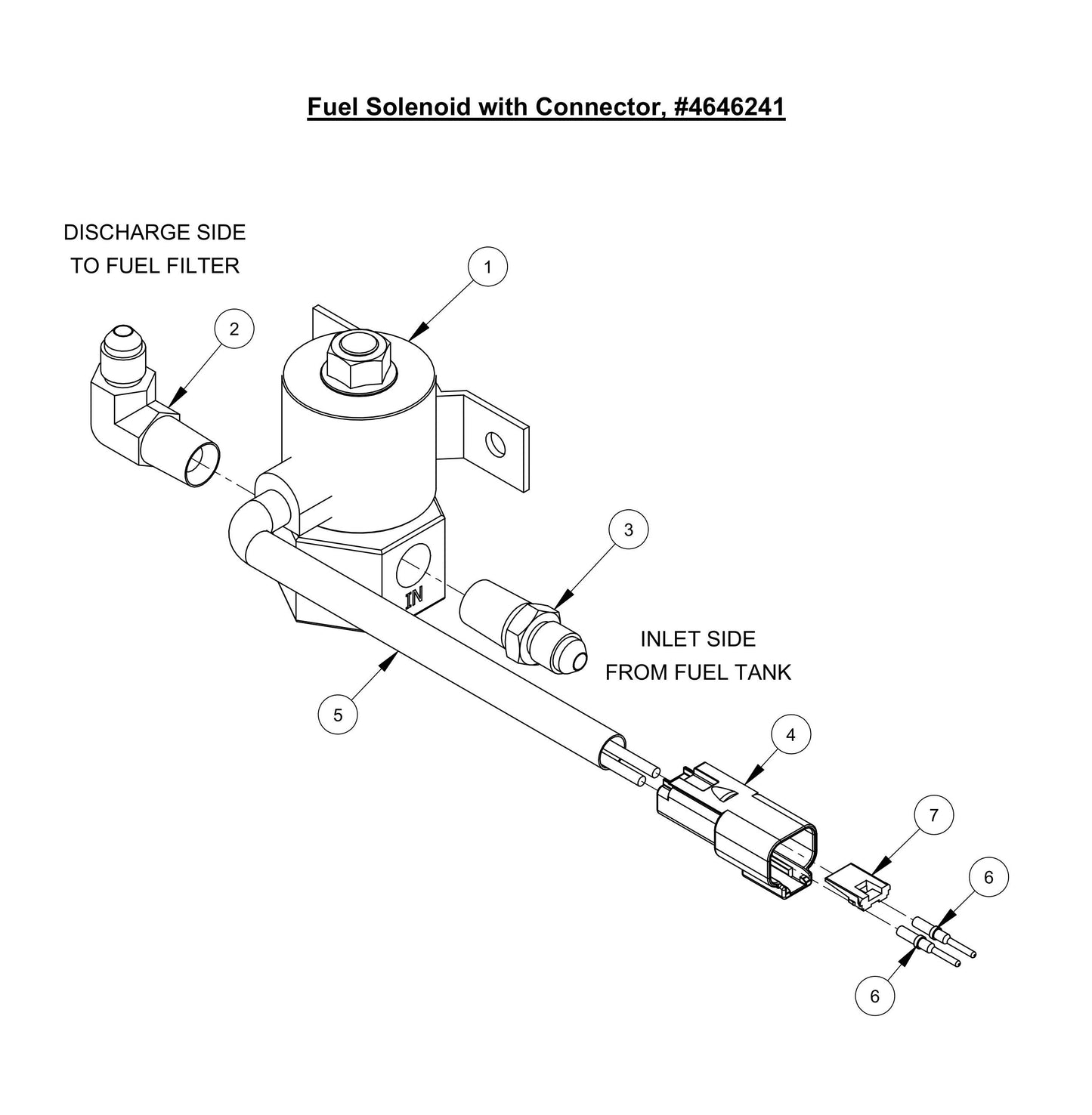CP22XL Fuel Solenoid With Connector Assembly Parts