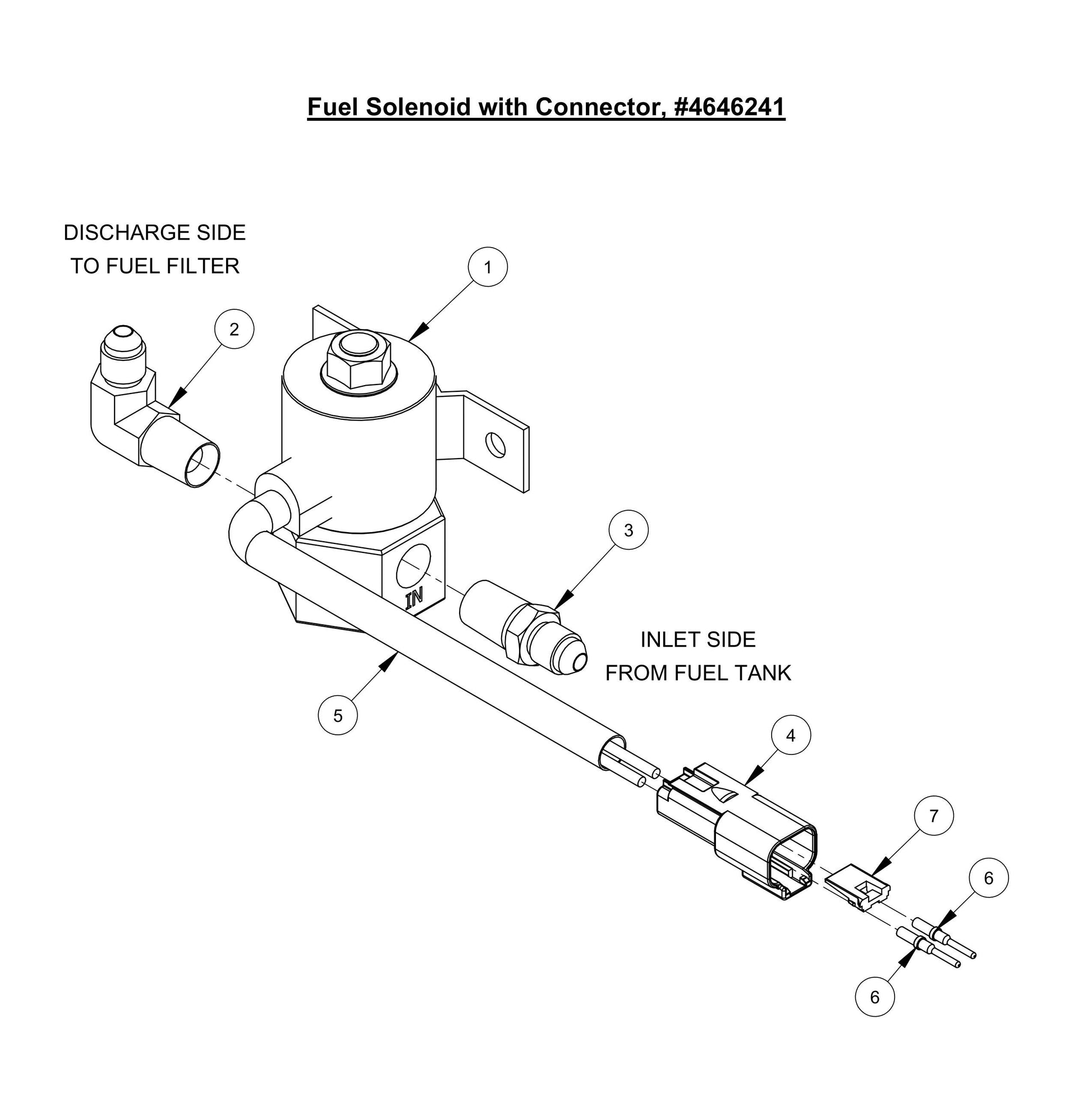 CP22XL Fuel Solenoid With Connector Assembly Parts