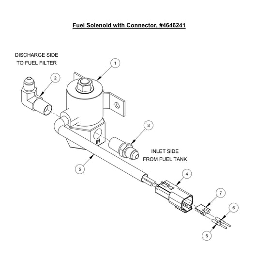 CP22XL Fuel Solenoid With Connector Assembly Parts