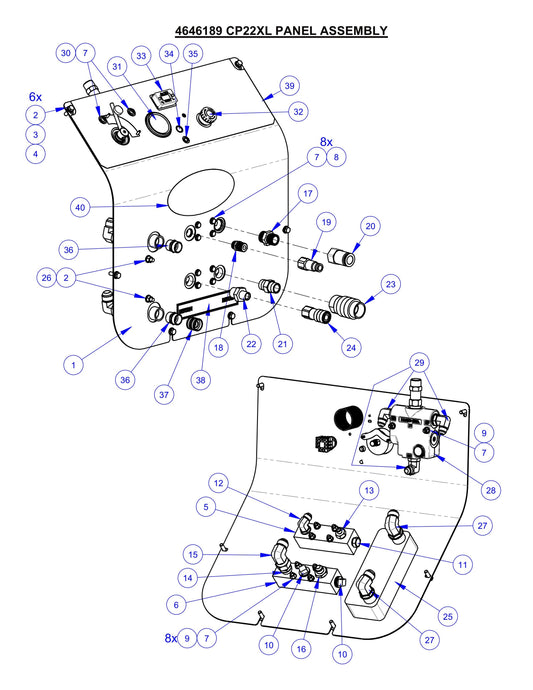CP22XL Panel Assembly Parts