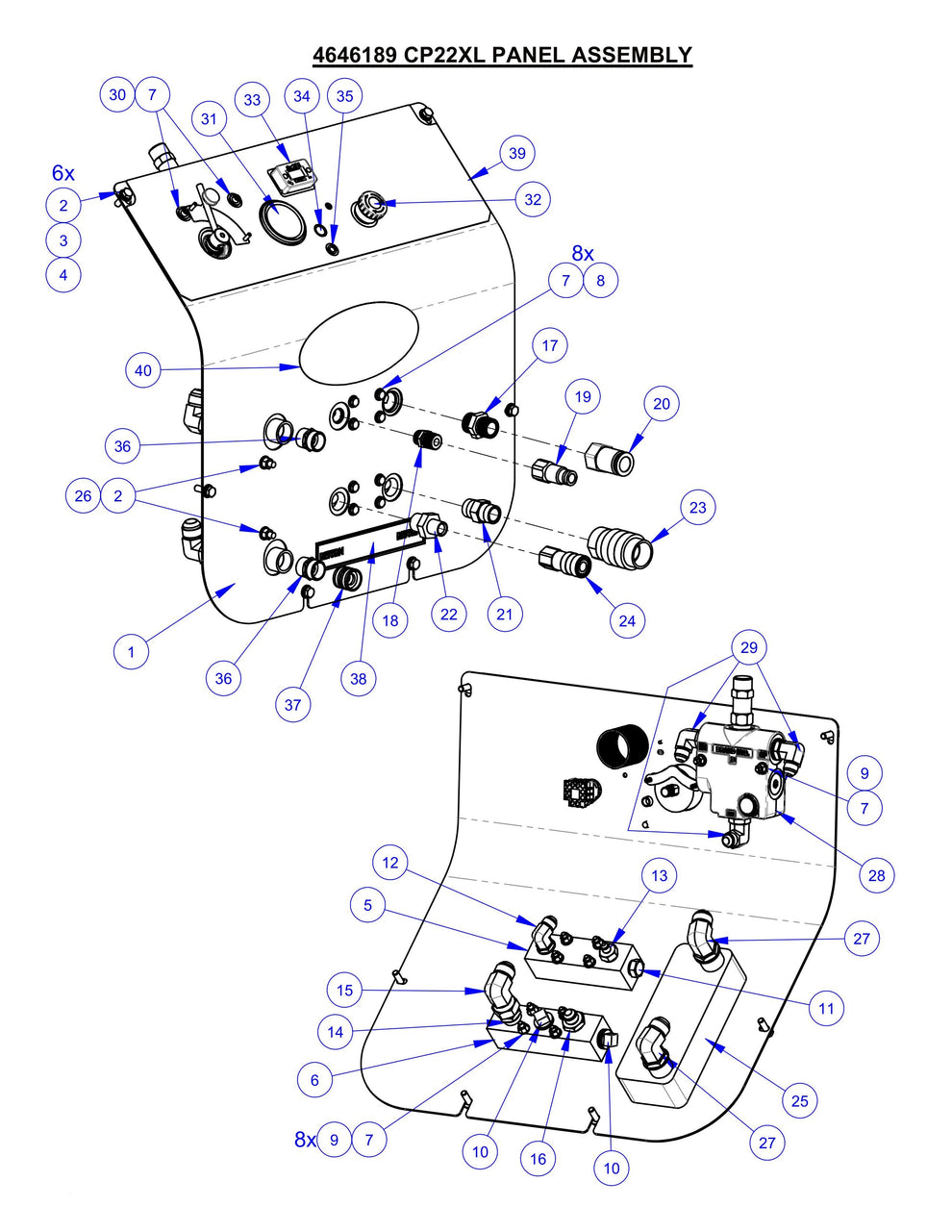 CP22XL Panel Assembly Parts