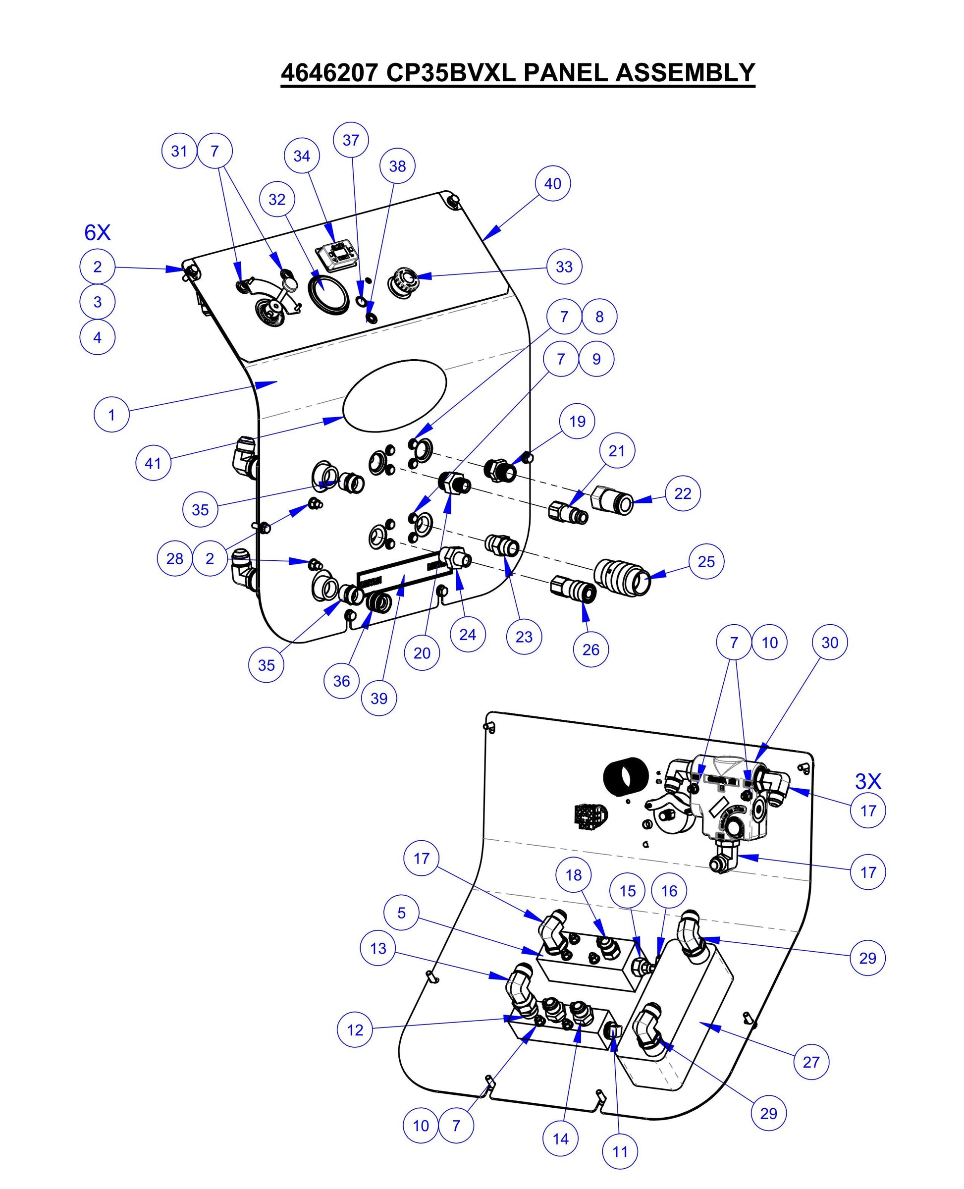 CP35BVXL Panel Assembly Parts