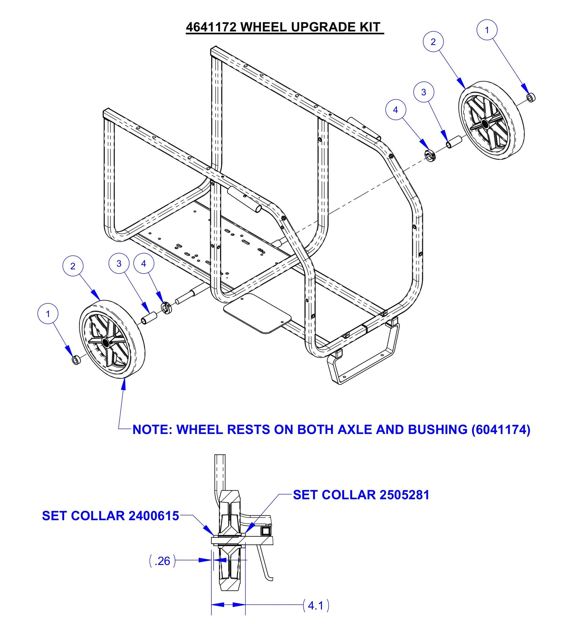 CP35BVXL Wheel Upgrade Kit Assembly Parts