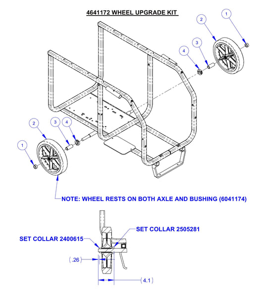 CP35BVXL Wheel Upgrade Kit Assembly Parts