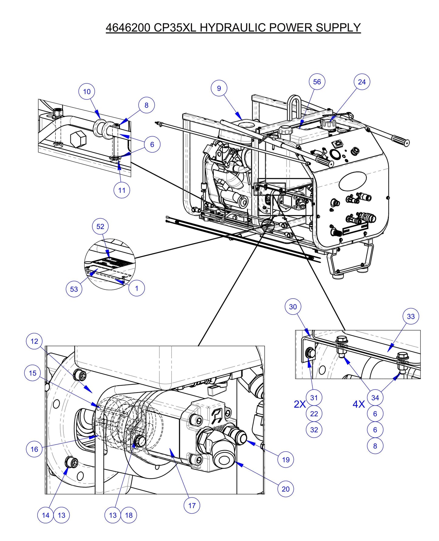 CP35BVXL Hydraulic Power Supply Assembly Parts-2