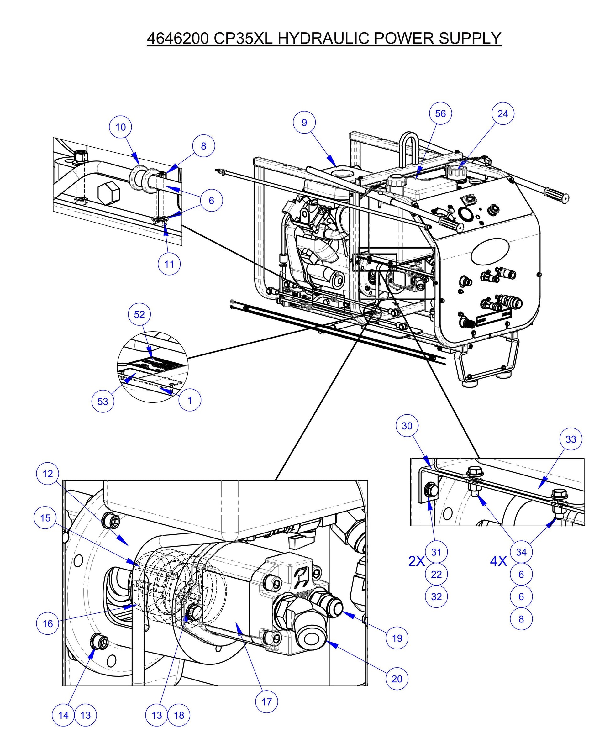 CP35BVXL Hydraulic Power Supply Assembly Parts-2