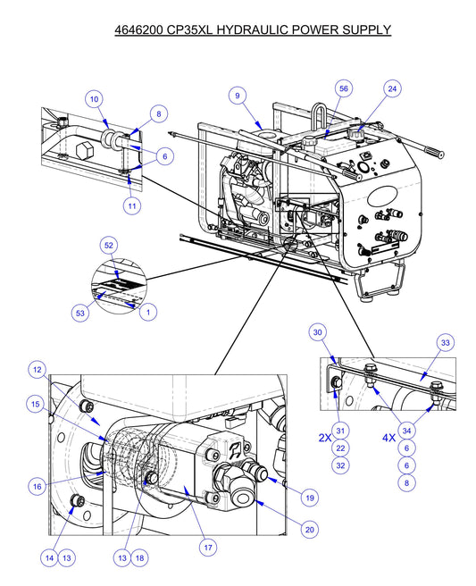 CP35BVXL Hydraulic Power Supply Assembly Parts-2