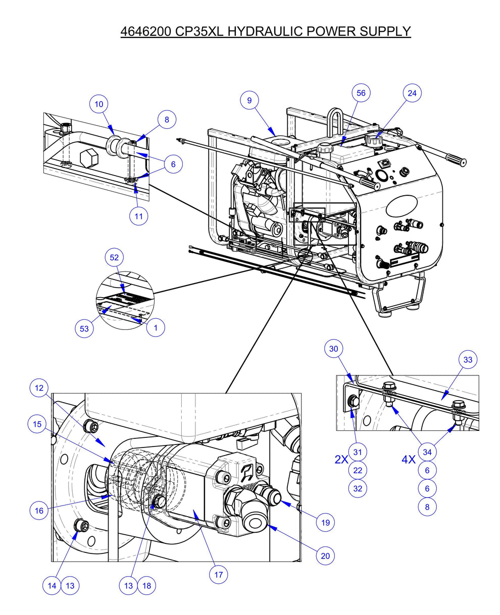 CP35BVXL Hydraulic Power Supply Assembly Parts-2