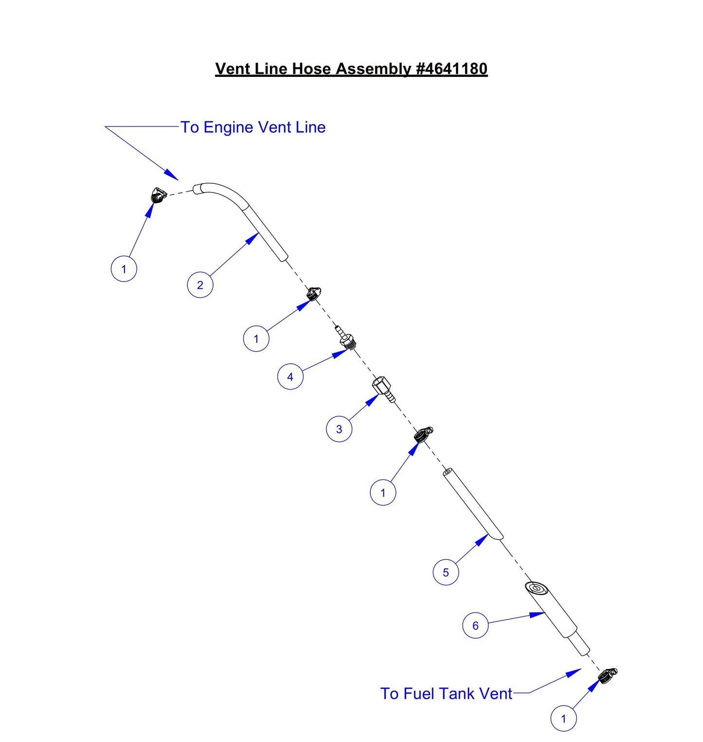 CP38KXL Vent Line Hose Assembly Parts