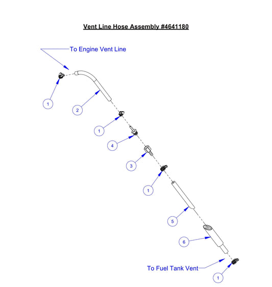 CP38KXL Vent Line Hose Assembly Parts