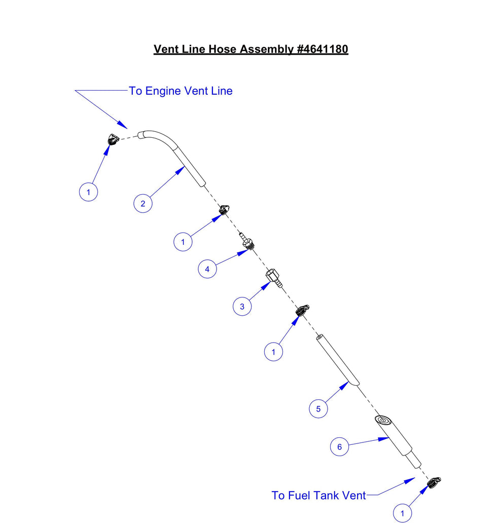 CP38KXL Vent Line Hose Assembly Parts