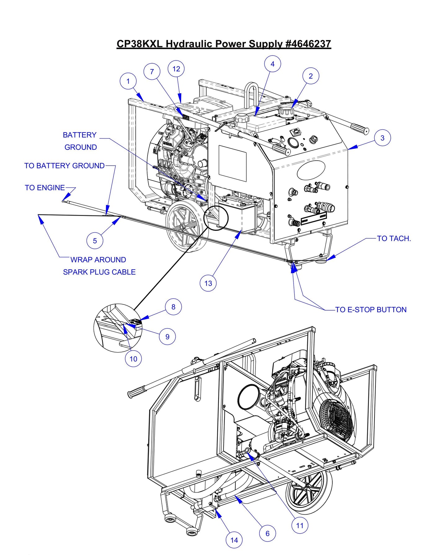CP38KXL Hydraulic Power Supply Assembly Parts