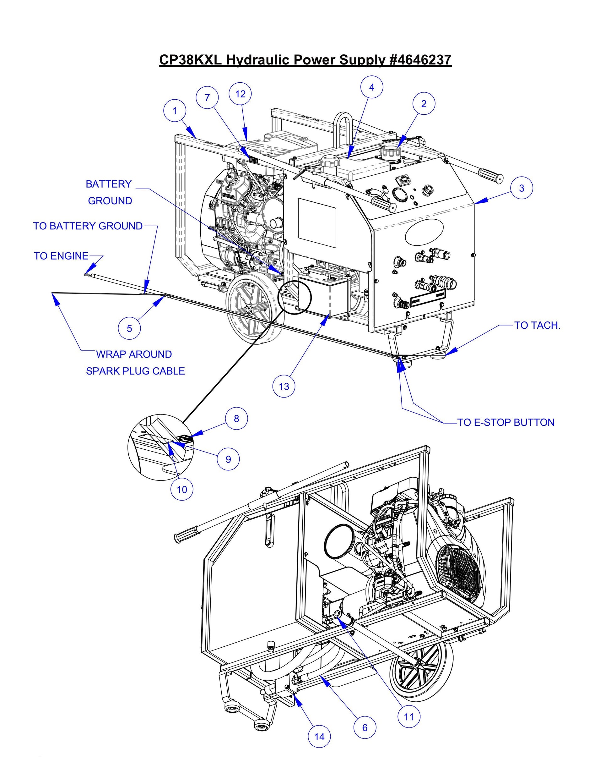 CP38KXL Hydraulic Power Supply Assembly Parts