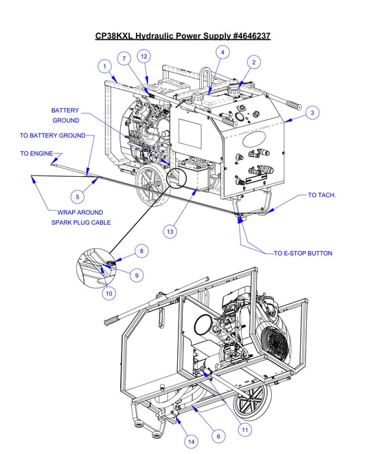 CP38KXL Hydraulic Power Supply Assembly Parts