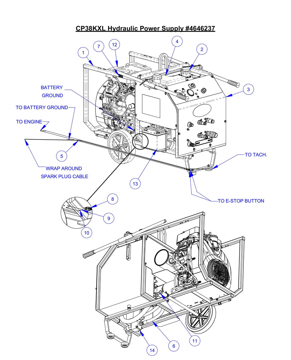 CP38KXL Hydraulic Power Supply Assembly Parts