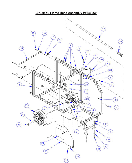 CP38KXL Frame Base Assembly Parts