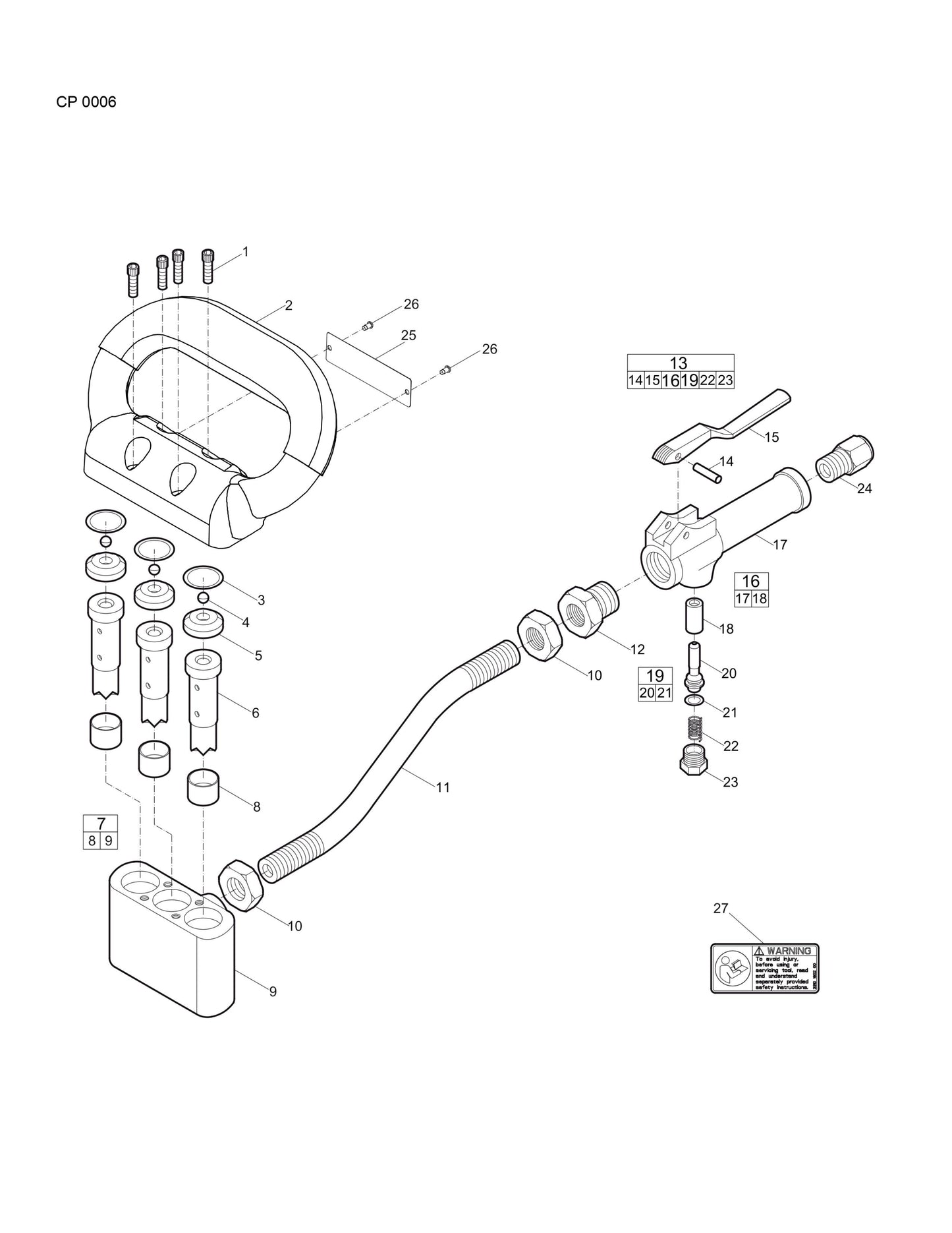 CP 0006 Scabbler Parts By Chicago Pneumatics
