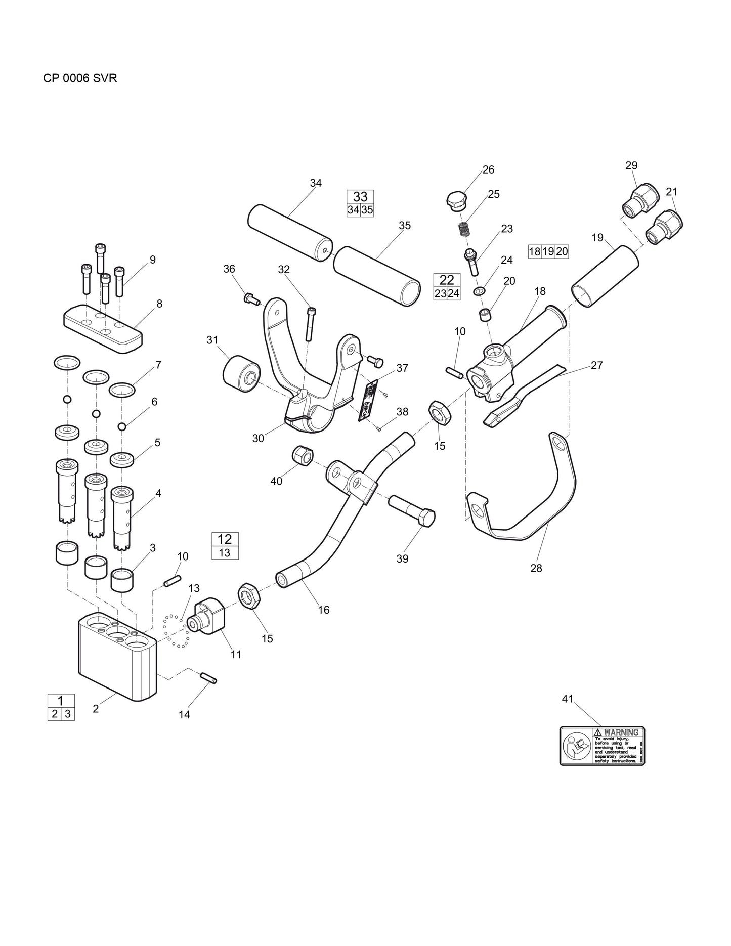 CP 0006 SVR Scabbler Parts By Chicago Pneumatics