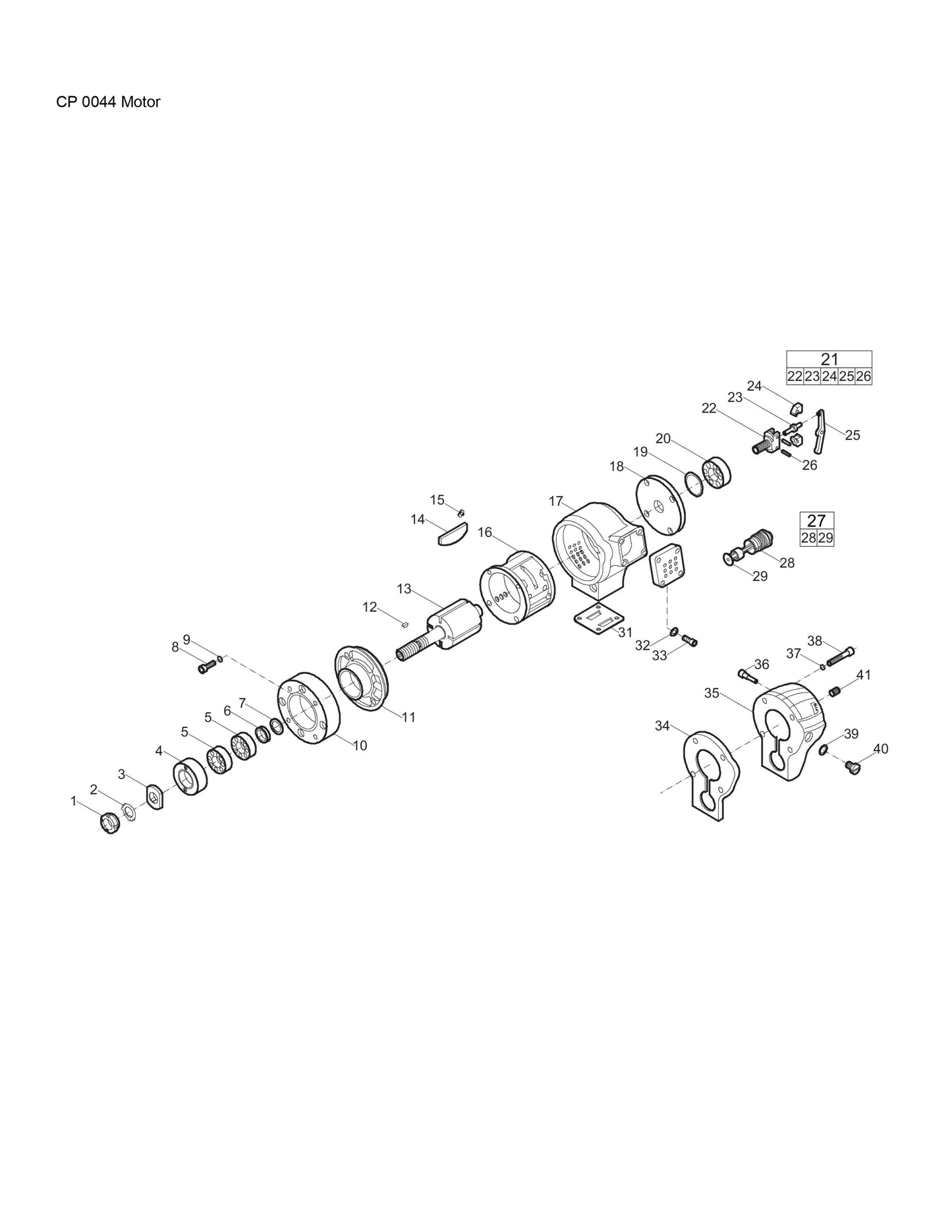 CP 0044 Motor Parts By Chicago Pneumatics