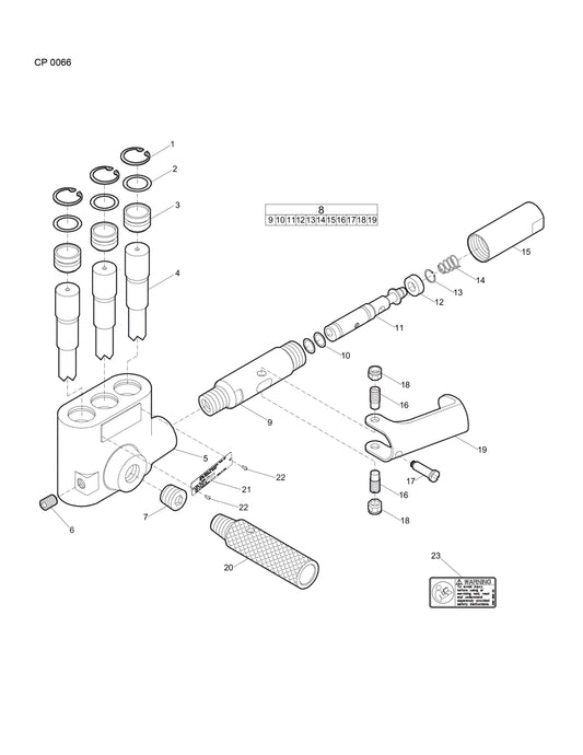 CP 0066 Scabbler Parts By Chicago Pneumatics