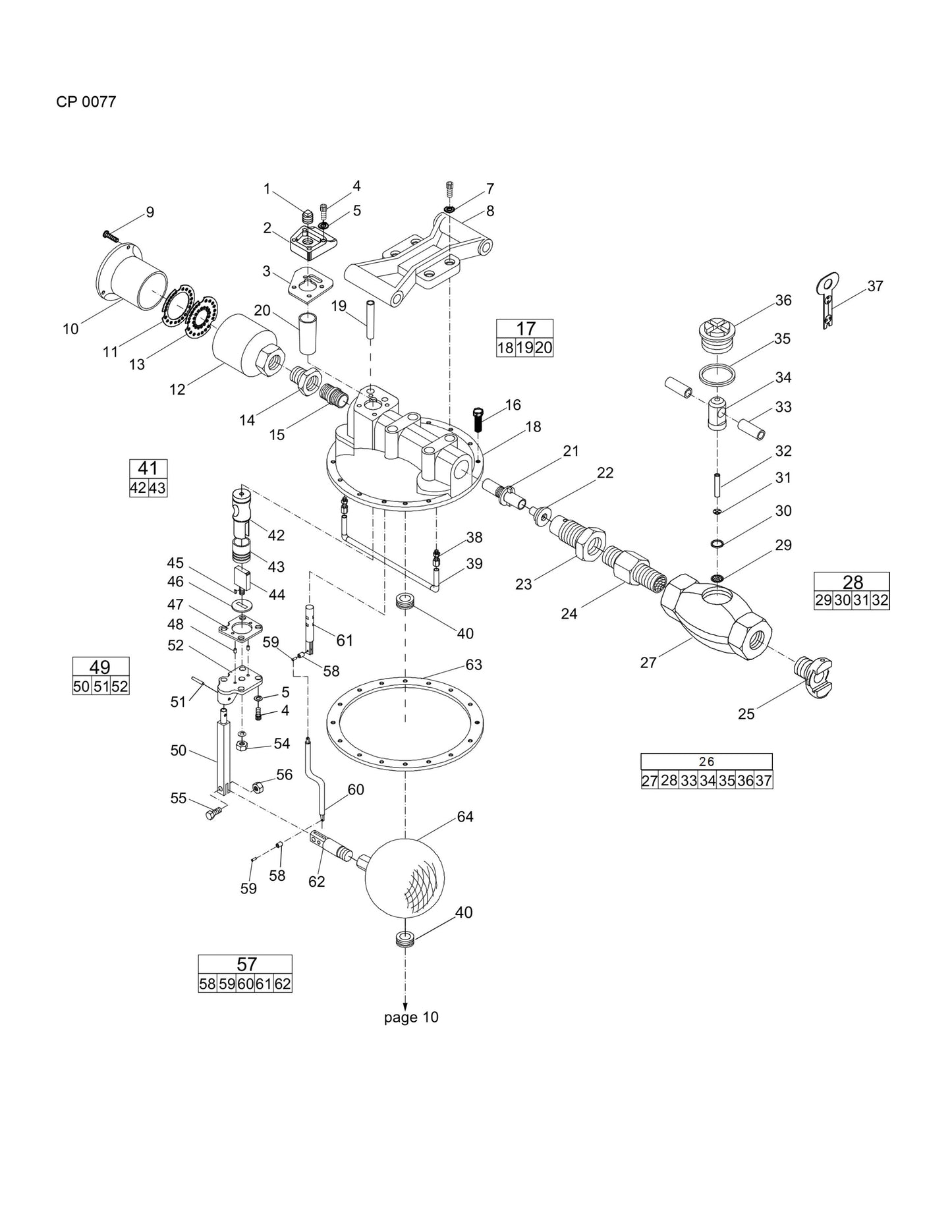 CP 0077 Sludge Pump assembly Parts 1 By Chicago Pneumatics
