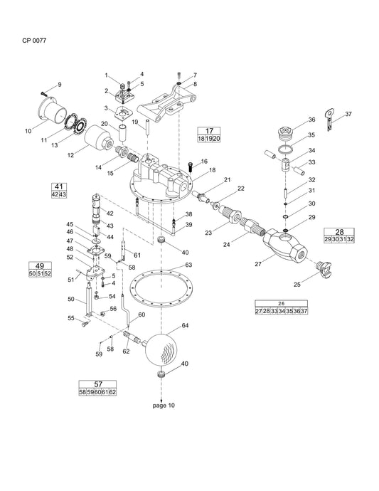 CP 0077 Sludge Pump assembly Parts 1 By Chicago Pneumatics