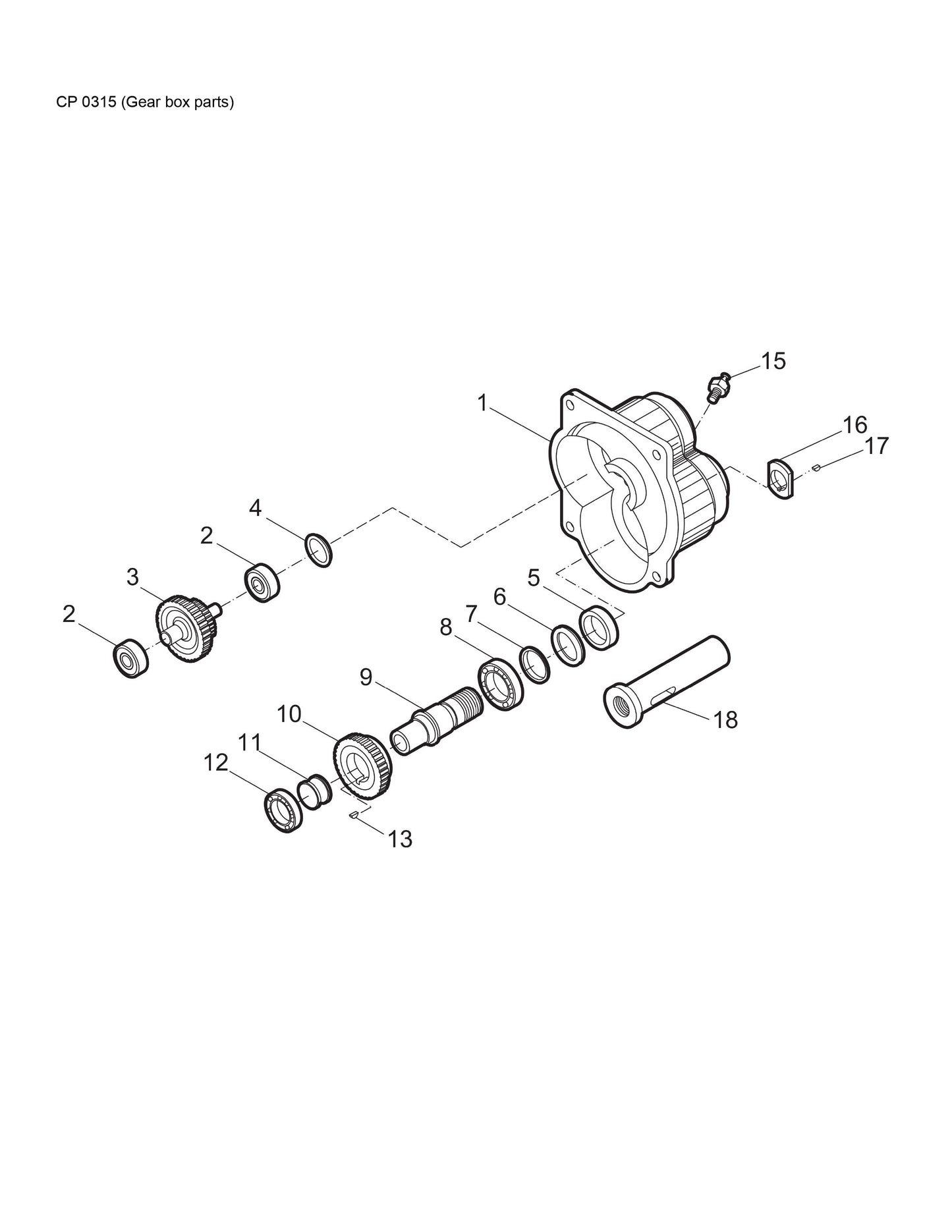 CP 0315 Gear Box Assembly Parts By Chicago Pneumatics