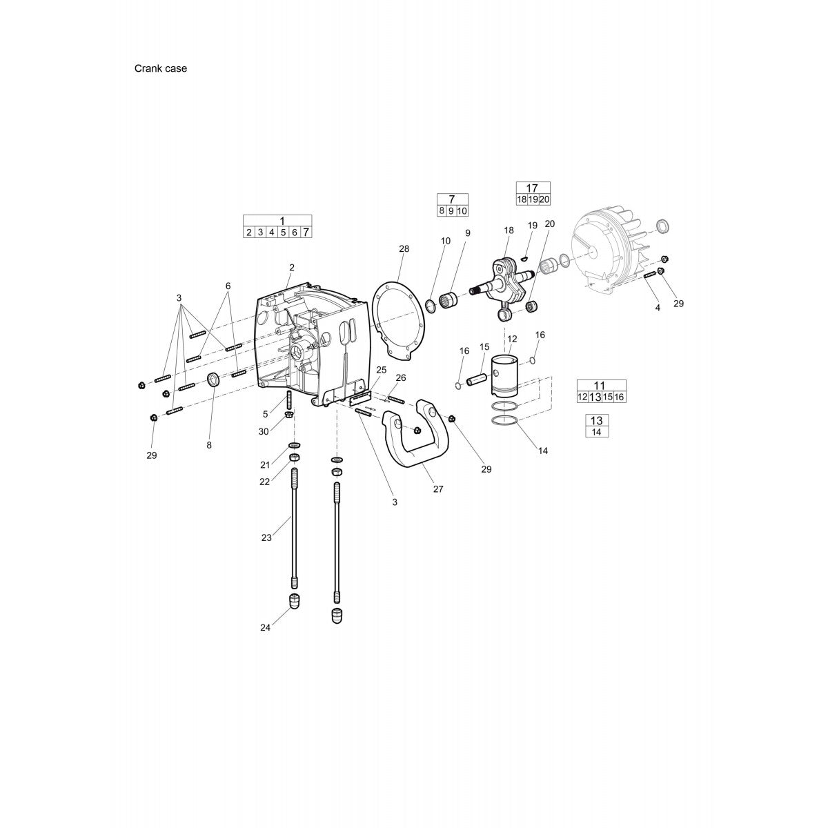 CP Red Hawk Petrol Breakers Crankcase Parts By Chicago Pneumatics