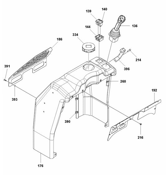 CRT 60 Left Side Shell Assembly Parts